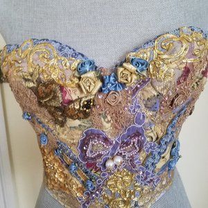 BUSTIER VINTAGE EMBELLISHED LACY A KNOCK OUT
